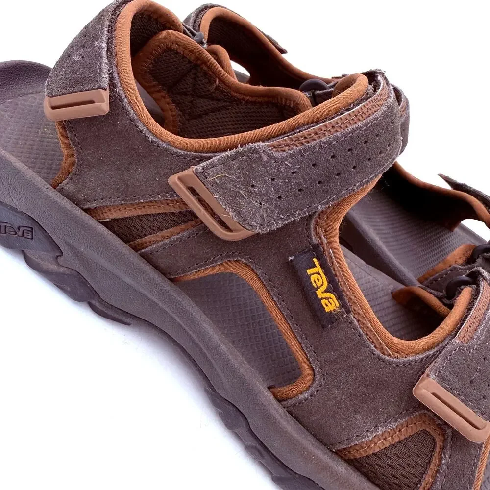 Teva Men's Brown Leather Katavi 2 Slide Sandals Size 11